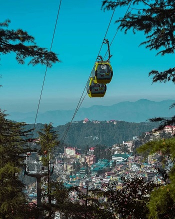 Cable car ride of shimla in himachal